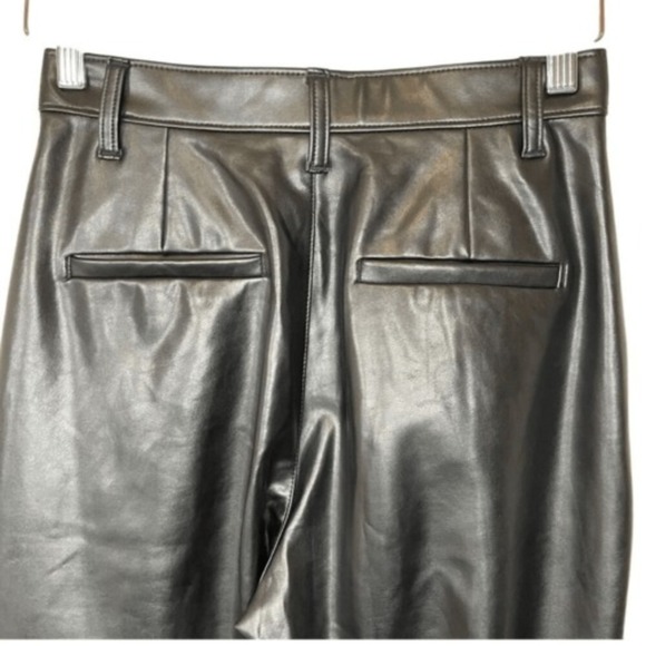 NEW! ABERCROMBIE The Skinny Ultra High Rise BLACK‎ Vegan Leather Pant, Size 4 - Picture 7 of 12